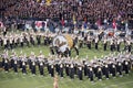 Half time entertainment provided by the Big Ten Purdue band Royalty Free Stock Photo