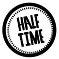 HALF TIME stamp on white