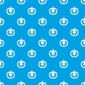 Half of tomato pattern seamless blue Royalty Free Stock Photo