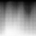 Half tone gradient. Vertical black dot pattern Royalty Free Stock Photo