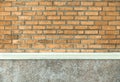 Half tone with grunge brick wall and concrete wall, Texture back Royalty Free Stock Photo