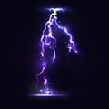 Half transparent lightning bolt on dark background.