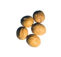 half walnut isolate on a white background Royalty Free Stock Photo