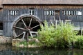Half Water mill house in a village in Alsace Royalty Free Stock Photo
