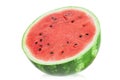Half watermelon on white background. Watermelon berry fruit. Full depth of field Royalty Free Stock Photo