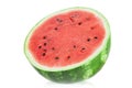 Half watermelon on white background. Watermelon berry fruit. Full depth of field