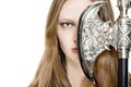 Half woman face Royalty Free Stock Photo