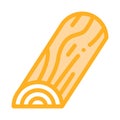 Half wooden trunk icon vector outline illustration