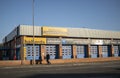 Halfords facade in Grantham. 18 January 2020.