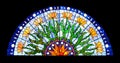 Halfround Stained Glass Window Royalty Free Stock Photo