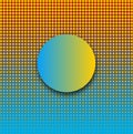 Yellow Halftone Dots Pattern in Blue Background Royalty Free Stock Photo