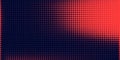 Halftone in abstract style. Geometric retro banner vector texture. Modern print. Dark blue and red background. Light Royalty Free Stock Photo