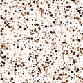 Halftone abstract white background of light and dark brown dots confetti Royalty Free Stock Photo