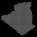Halftone Algeria map Vector illustration Royalty Free Stock Photo