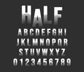 Halftone alphabet font template