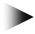 Halftone arrow with fading gradient. Half-tone arrow shape