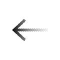 Halftone arrow icon. Vector eps10