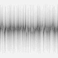 Halftone audio equalizer. Sound wave using halftone texture. Abstract audio spectrum waveform. Music beat.