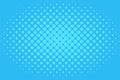 Halftone background pattern in comic style. Blue wallpaper with radial halftone. Vector illustration Royalty Free Stock Photo