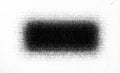 Halftone black rectangle ink bar macro print texture on paper Royalty Free Stock Photo