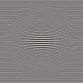 Halftone bloat effect optical illusion. Abstract geometric background design. Vector seamless black and white pattern.