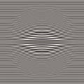 Halftone bloat effect optical illusion. Abstract geometric background design. Vector seamless black and white pattern.