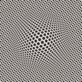 Halftone bloat effect optical illusion. Abstract geometric background design. Vector seamless retro pattern.