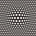 Halftone bloat effect optical illusion. Abstract geometric background design. Vector seamless retro pattern. Royalty Free Stock Photo