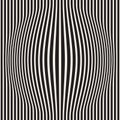Halftone bloat effect optical illusion. Abstract geometric background design. Vector seamless black and white pattern.