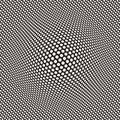 Halftone bloat effect optical illusion. Abstract geometric background design. Vector seamless retro pattern.