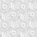 Halftone boho indian seamless pattern handdrawn ornament wallpaper , vector illustration