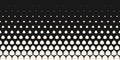 Halftone border pattern. Horizontally vector black and white illustration Royalty Free Stock Photo
