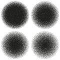 Halftone Circle Abstract Dotwork Objects. EPS 10 vector