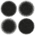 Halftone Circle Abstract Dotwork Objects. EPS 10 vector