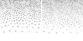 Halftone circle dots gradient backgrounds set. Random dots texture. Vector illustration.