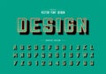 Halftone circle font and bold alphabet vector, Digital typeface and number design, Graphic text background