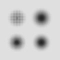 Halftone circle vector