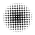 Halftone circle vector symbol icon design. Royalty Free Stock Photo