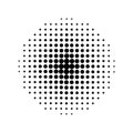 Halftone circles, halftone dot pattern. Royalty Free Stock Photo