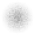 Halftone circles, halftone dots pattern. Monochrome half-tone Royalty Free Stock Photo