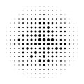 Halftone circles, halftone dots pattern. Monochrome half-tone Royalty Free Stock Photo