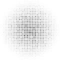 Halftone circles, halftone dots pattern. Monochrome half-tone Royalty Free Stock Photo