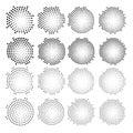 Halftone circularly distributed dots . Halftone effect vector