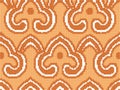 Halftone colorful seamless retro pattern orange oriental curve c