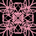 Halftone colorful seamless retro pattern pink kaleidoscope cross Royalty Free Stock Photo