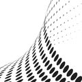 Halftone curve. Black dot pattern wave form