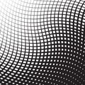Halftone curved grid background