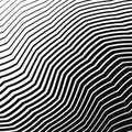 Halftone curved zigzag lines background