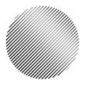 Halftone design element. Sphere, circle. Vector illustration isolated on white background Royalty Free Stock Photo