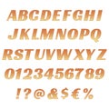 Halftone dot alphabet. Pop art dotted font. Comic style vector illustration Royalty Free Stock Photo